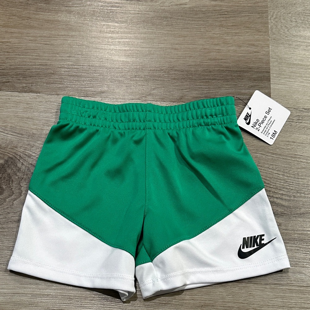 Nike Kids Emerald and White Shorts